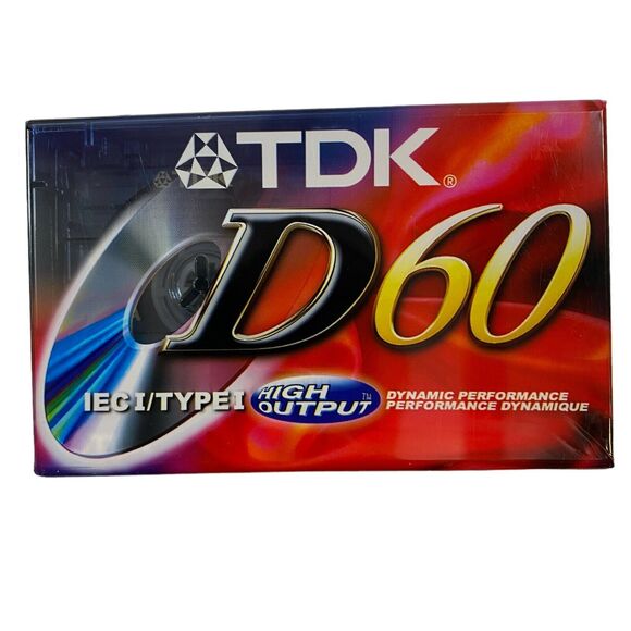 TDK - D 60 High Output Blank Audio Cassette Tape IEC I/Type I BRAND NEW Set of 6 - Picture 2 of 4